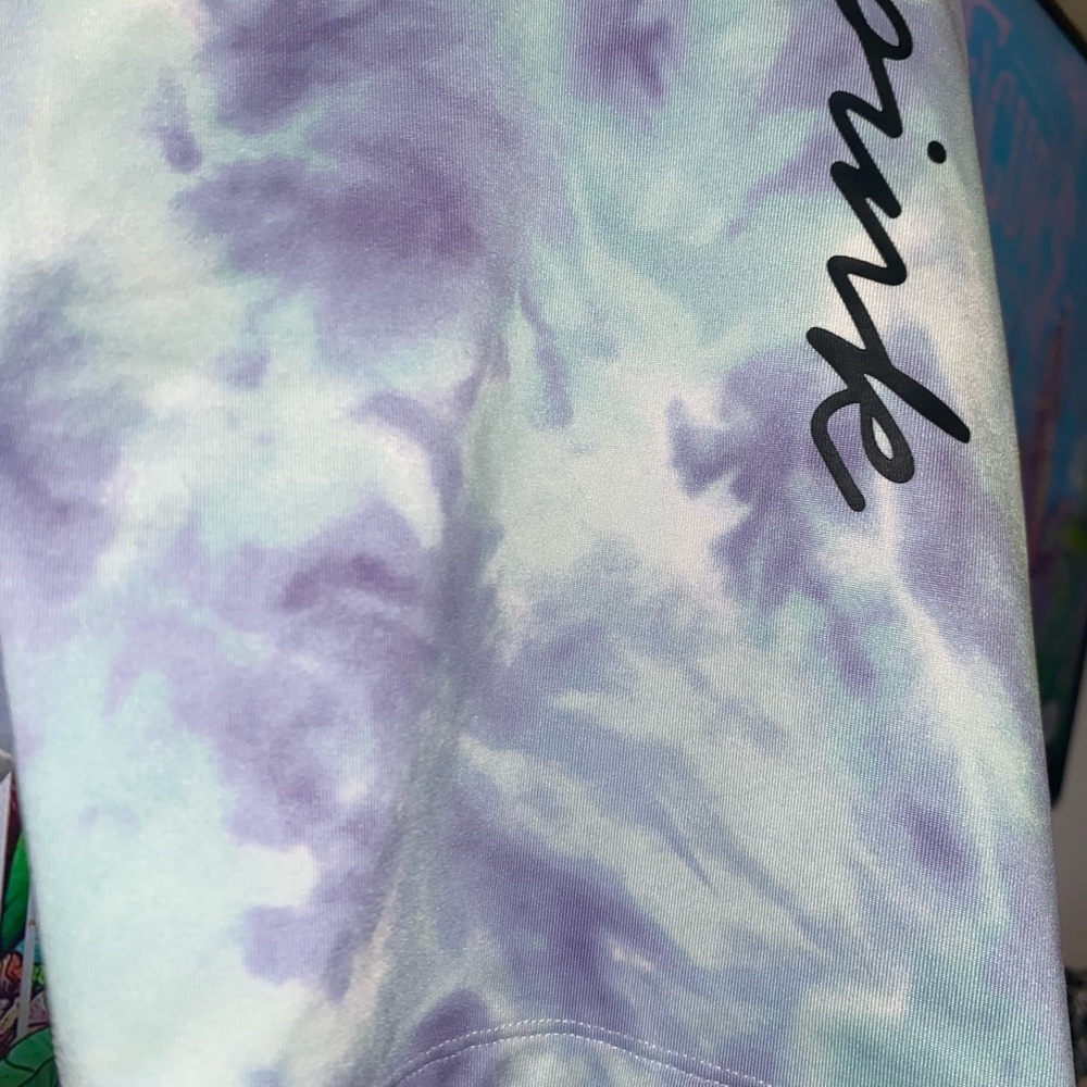 PINK Victoria's Secret Tie-Dye Bike Shorts Purple White - Picture 5 of 9